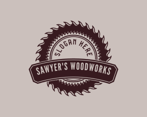 Rustic Saw Lumberjack logo design