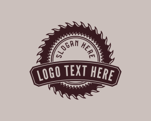 Woodwork - Rustic Saw Lumberjack logo design