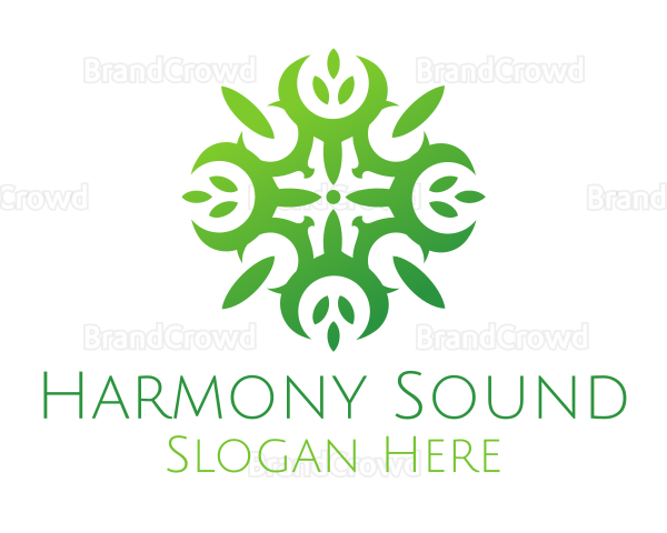 Organic Leaf Mandala Logo