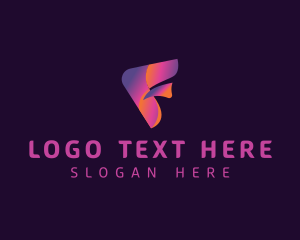 Letter F - Cyber Tech Gaming logo design