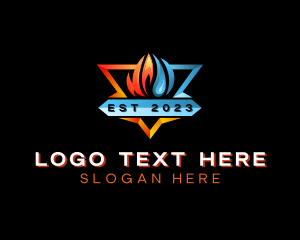 Heat - Triangle Fire Ice logo design