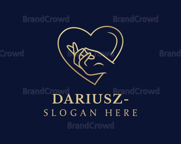 Gold Heart Hand Charity Logo