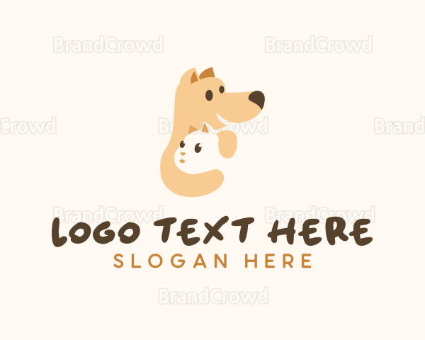 Dog Cat Groomer Logo