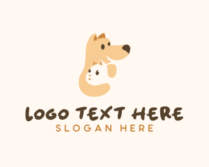 Shelter - Dog Cat Groomer logo design