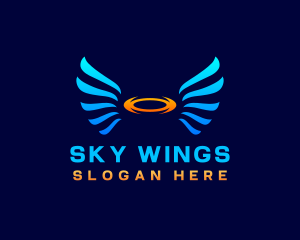 Wings Halo Fly Logo