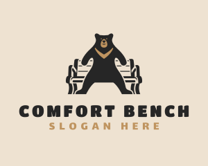 Bench - Grizzly Bear Bench logo design