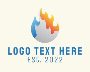 H2o - Industrial Heating Cooling logo design