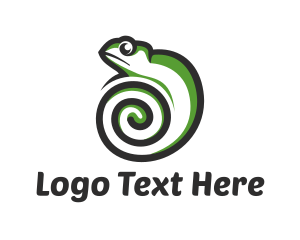 Tail - Chameleon Tail Spiral logo design