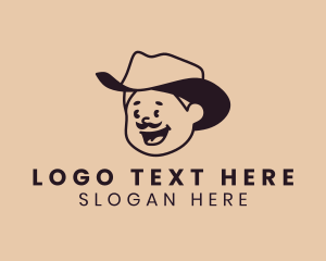 Sheriff - Cowboy Mustache Man logo design
