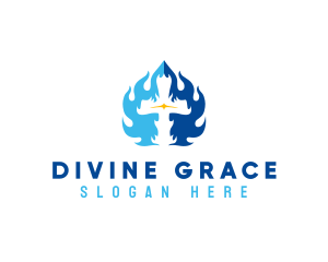 Religious - Religious Cross Blaze logo design