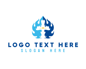 Religious - Religious Cross Blaze logo design