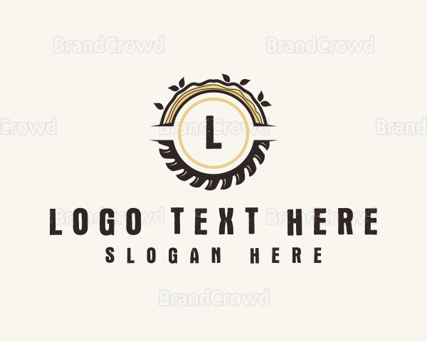 Saw Logging Carpentry Logo