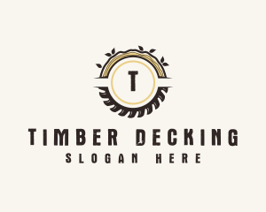 Saw Logging Carpentry logo design