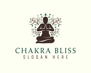 Chakra - Nature Yoga Fitness logo design