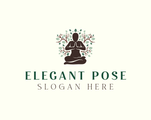 Pose - Nature Yoga Fitness logo design