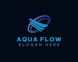 Flow - Wind Cooling Ventilation logo design