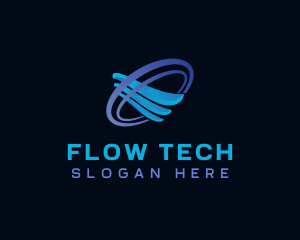 Flow - Wind Cooling Ventilation logo design