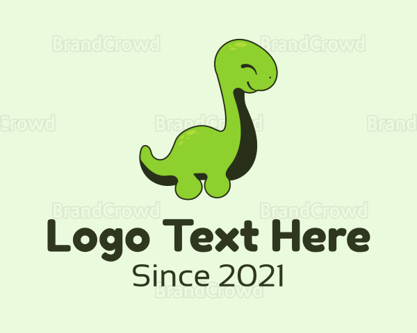Cute Baby Dinosaur Logo