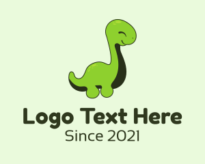 Kindergarten - Cute Baby Dinosaur logo design