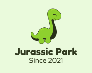 Jurassic - Cute Baby Dinosaur logo design