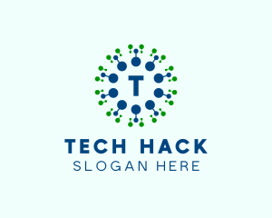 Digital Tech Cyber Network  logo design