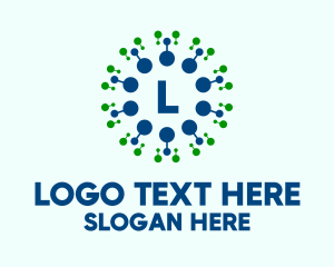 Dots - Virus Dots Lettermark logo design