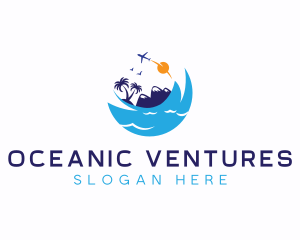 Travel Sea Vacation logo design