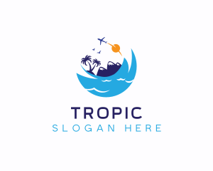 Travel Sea Vacation logo design