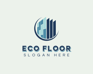 Linoleum - Tile Flooring Construction logo design