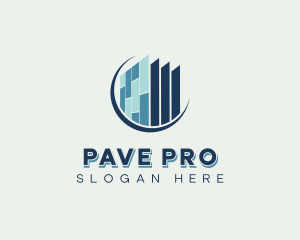 Tile Flooring Construction logo design