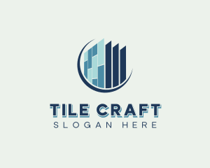 Tile Flooring Construction logo design