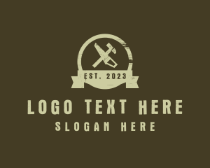 Logging - Saw Hammer Carpentry logo design