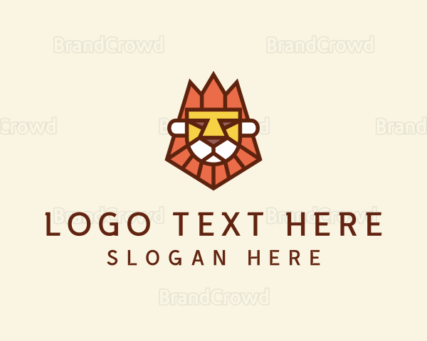 Geometric Lion Face Logo