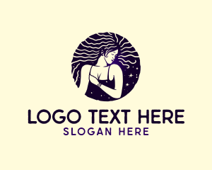 Relaxation - Relaxing Sleep Woman logo design