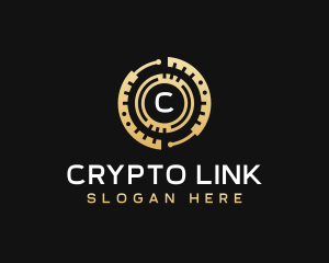 Bitcoin Crypto Technology logo design