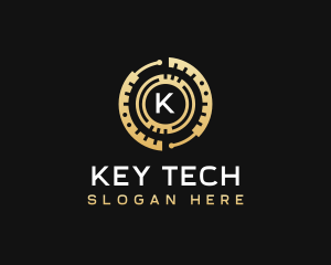 Bitcoin Crypto Technology logo design