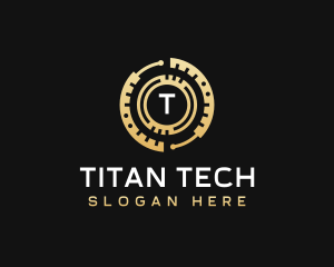 Bitcoin Crypto Technology logo design