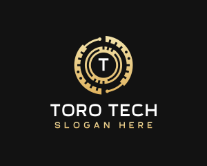 Bitcoin Crypto Technology logo design