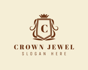 Boutique Shield Crown logo design