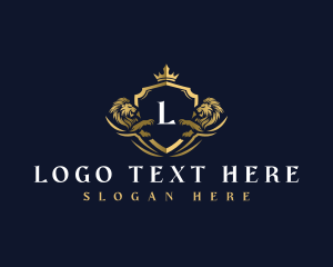Safari - Elegant Lion Shield logo design