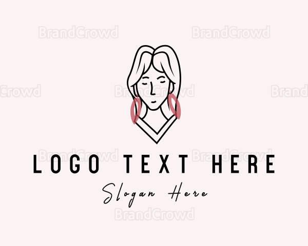 Beautiful Woman Jewelry Logo