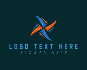 Refrigerator - Air Conditioning HVAC logo design