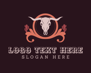 Livestock - Western Buffalo Horns logo design
