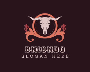Barn - Western Buffalo Horns logo design