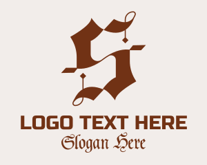 Gothic Typography Letter S Logo
