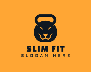 Lion Kettlebell Fitness logo design