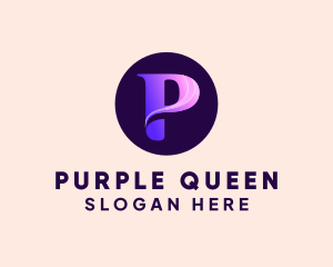 Purple Gradient Letter P logo design