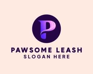 Purple Gradient Letter P logo design