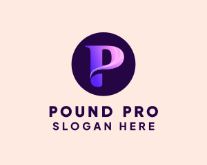 Purple Gradient Letter P logo design