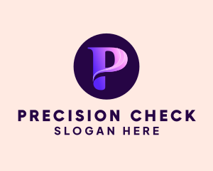 Purple Gradient Letter P logo design